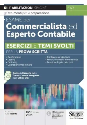 Esame Per Commercialista Ed Esperto Contabile. Esercizi E Temi Svolti Per La Prova Scritta fronte