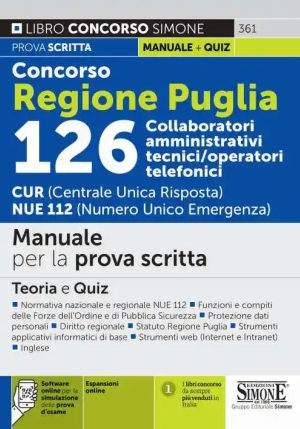 Concorso Regione Puglia 126 Collaborator fronte