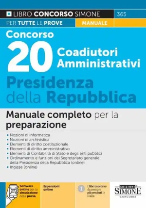 Concorso 20 Coadiutori Amministrativi Pr fronte