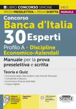 30 Esperti Banca D'italia Prof.a fronte