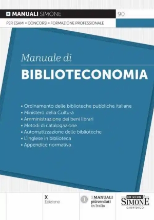 Manuale Di Biblioteconomia 10ed. fronte