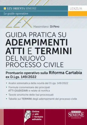 Adempimenti Atti E Termini Nuovo Processo Civile - Prontuario Riforma Ca fronte