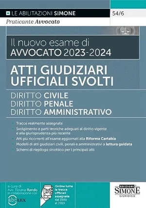 Esame Avvocato 2023-24 Atti Giudiziari fronte