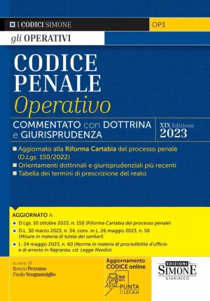 Codice Penale Operativo - Commentato + Dottrina E Giurisprudenza fronte