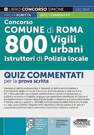 800 Vigili Urbani Com.roma Quiz Pr.scrit fronte