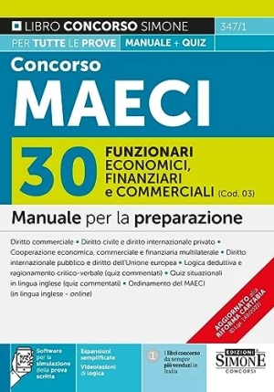 Concorso Maeci 2023 30 Funz.economici fronte