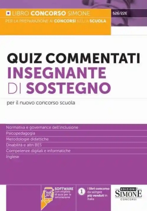 Quiz Commentati Insegnante Sostegno 2023 fronte