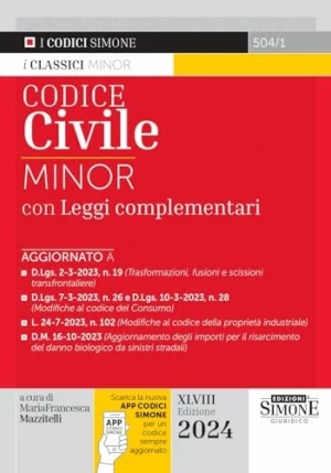 Codice Civile Minor 2024 48ed. fronte