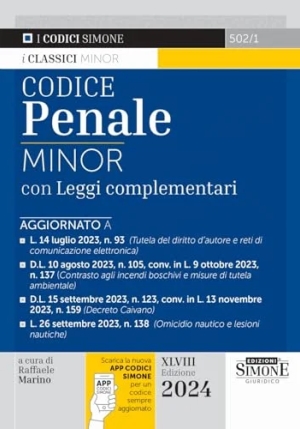 Codice Penale Minor 2024 48ed. fronte