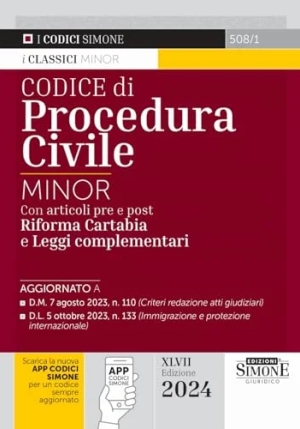 Codice Procedura Civile Minor 48ed.2024 fronte