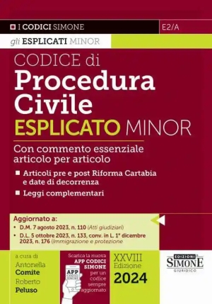 Codice Proc.civile Esplicato Minor 28ed. fronte