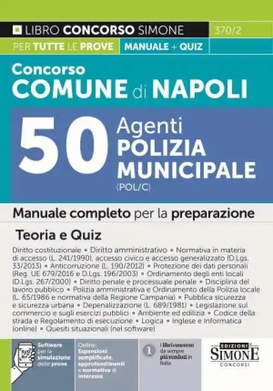 50 Agenti Di Polizia Municipale Napoli fronte