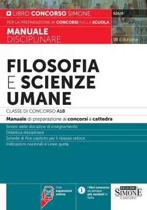 Manuale Discipl.filosofia Sc.umane A18 fronte