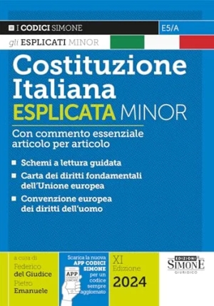 Costituzione Italiana Esplicata Minor fronte