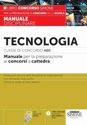 Tecnologia Classe Di Concorso A60 5ed. fronte