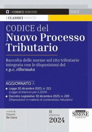 Codice Nuovo Processo Tributario 2024 fronte