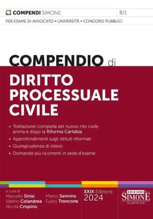 Compendio Diritto Process.civile 29ed. fronte