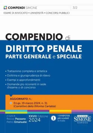 Compendio Diritto Penale P.gen.28ed. fronte