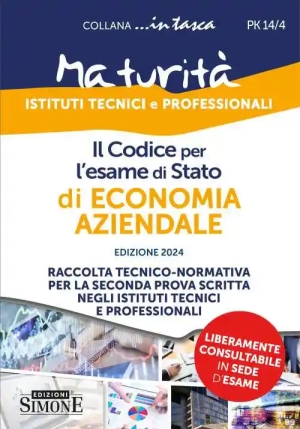 Codice Esame Economia Aziendale In Tasca fronte