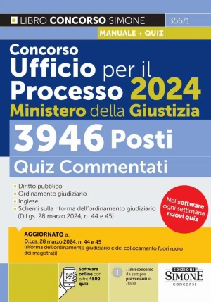 Concorso Ufficio Processo 2024 Quiz fronte