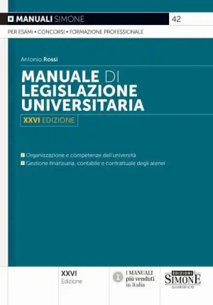 Manuale Legislazione Universitaria 26ed. fronte