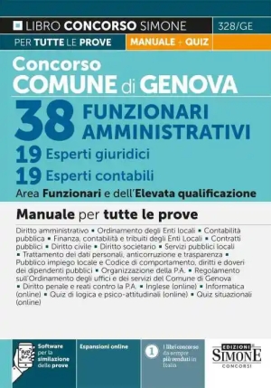 Concorso Comune Genova Area Funzionari fronte