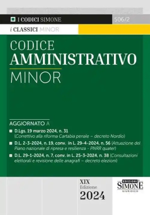 Codice Amministrativo Minor 19ed.2024 fronte