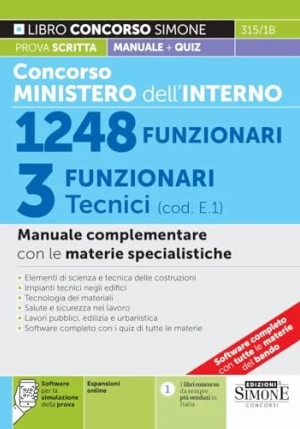 1248 Funzionari Tecnici - Ministero Interno - Manuale fronte