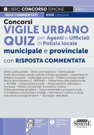 Concorso Vigile Urbano Quiz 29ed. fronte