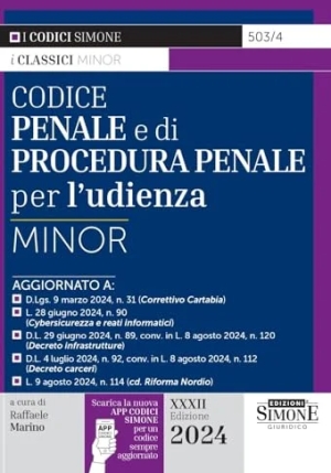 Codice Penale E Proc.penale Minor 32ed. fronte