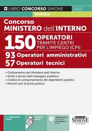 150 Operatori E 93 Amm.vi Min.interno fronte