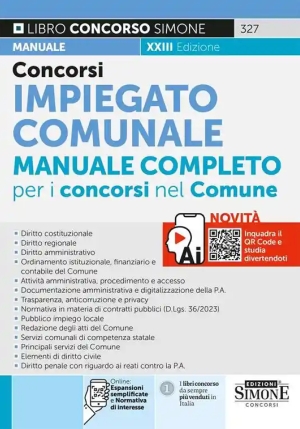 Concorso Impiegato Comunale Manuale 23ed fronte