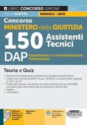 150 Assistenti Tecn. Dap Min.giustizia fronte