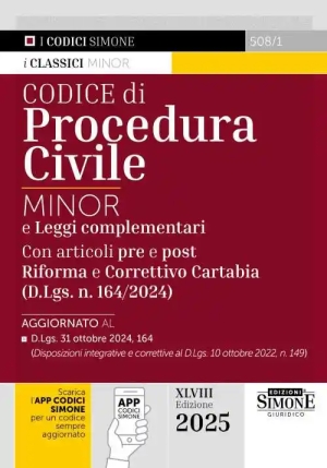 Codice Procedura Civile Minor 48ed.2025 fronte