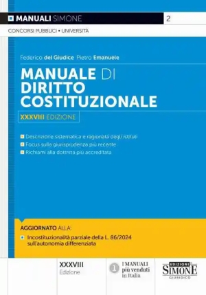 Manuale Diritto Costituzionale 38ed. fronte