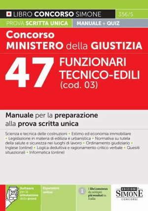 47 Funzionari Tec.edili Min.giustizia fronte