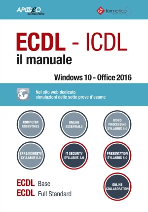 Ecdl Icdl Manuale Windows 10 Office 2016 fronte