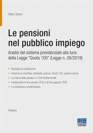 Pensioni Pubblico Impiego L.26-2019 fronte