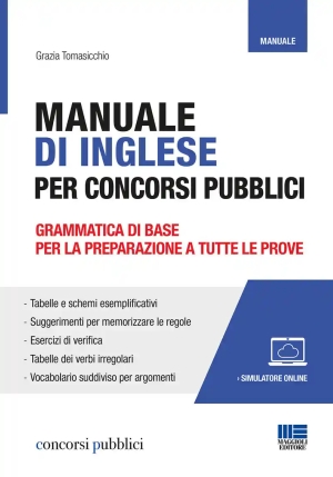 Manuale Grammatica Inglese Concorsi fronte