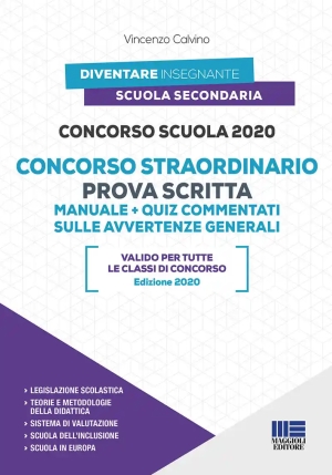 Concorso Straordinario 2020 P.scritta fronte