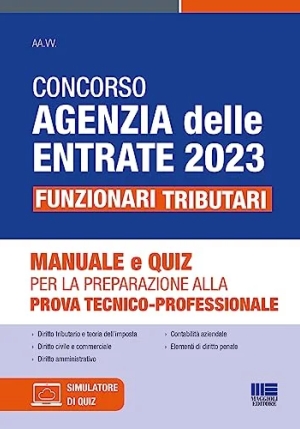 Concorso Agenzia Entrate 2023 Funz.trib. fronte