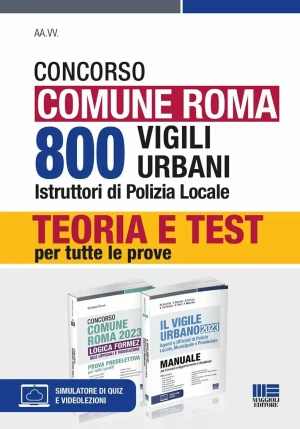 Kit 800 Vigili Urbani Com.roma 2vol.2023 fronte