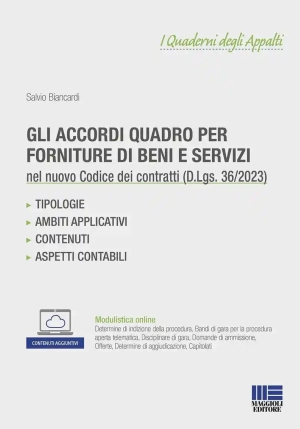 Gli Accordi Quadro Per Forniture Di Beni E Servizi fronte