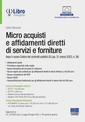 I Microacquisti E Gli Affidamenti Diretti fronte