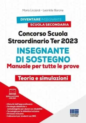 Concorso Scuola Straordinario Ter Insegnante Di Sostegno - Manuale fronte