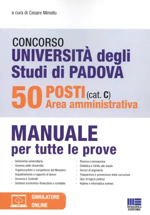 50 Posti Area Amministrativa - Universita' Padova - Manuale fronte