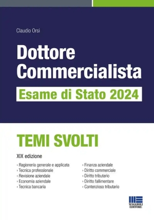 Esame Dottore Commercialista Temi 2024 fronte