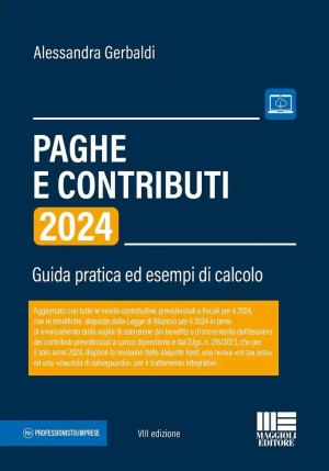 Paghe E Contributi 2024 8ed. fronte