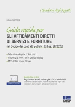 Guida Rapida Per Gli Affidamenti Diretti Di Servizi E Forniture fronte