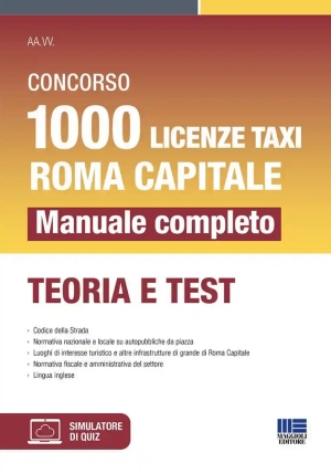 1000 Taxisti - Roma Capitale - Manuale Prova Scritta fronte